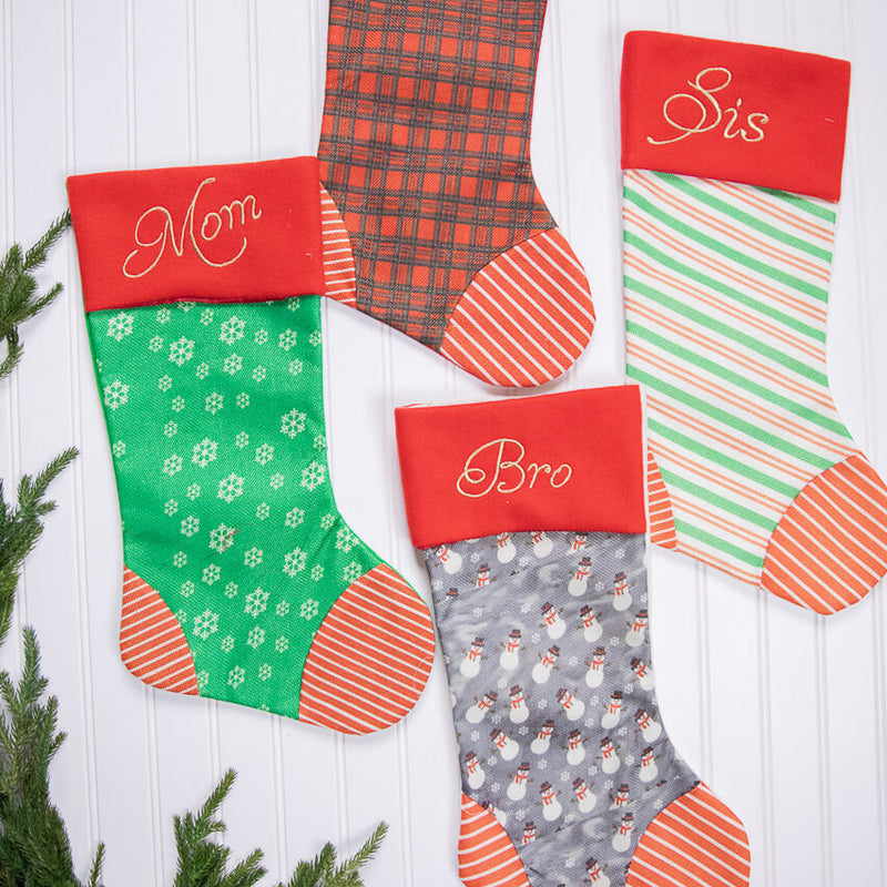 20” Fabric Holiday Stocking