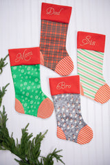 20” Fabric Holiday Stocking