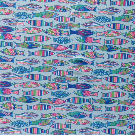 Swim Knit Fancy Fish Nylon Spandex 4-Way Stretch