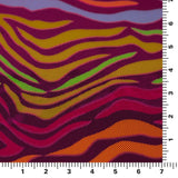 Foiled Spandex Fabric Fuchsia and Turquoise