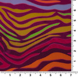 Fantastic Fever Foiled Spandex Nylon Spandex Fabric - Fuchsia/Turquoise, 58" Width, 270 GSM (1 Yard)