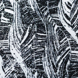 Fashion Tribe Nylon Spandex Fabric - Black/White Tribal Print, 58/60" Width (1 Yard)