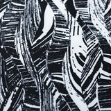 Fashion Tribe Nylon Spandex Fabric - Black/White Tribal Print, 58/60" Width (1 Yard)