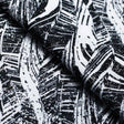 Fashion Tribe Nylon Spandex Fabric - Black/White Tribal Print, 58/60" Width (1 Yard)