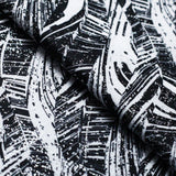 Fashion Tribe Nylon Spandex Fabric - Black/White Tribal Print, 58/60" Width (1 Yard)