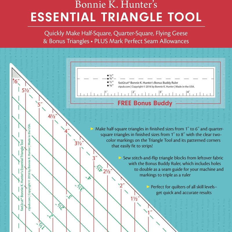 Quilting Ruler Plastic Fast2cut BKH Essential Triangle Tool