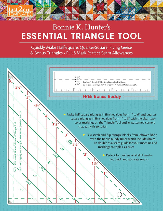 Quilting Ruler Plastic Fast2cut BKH Essential Triangle Tool