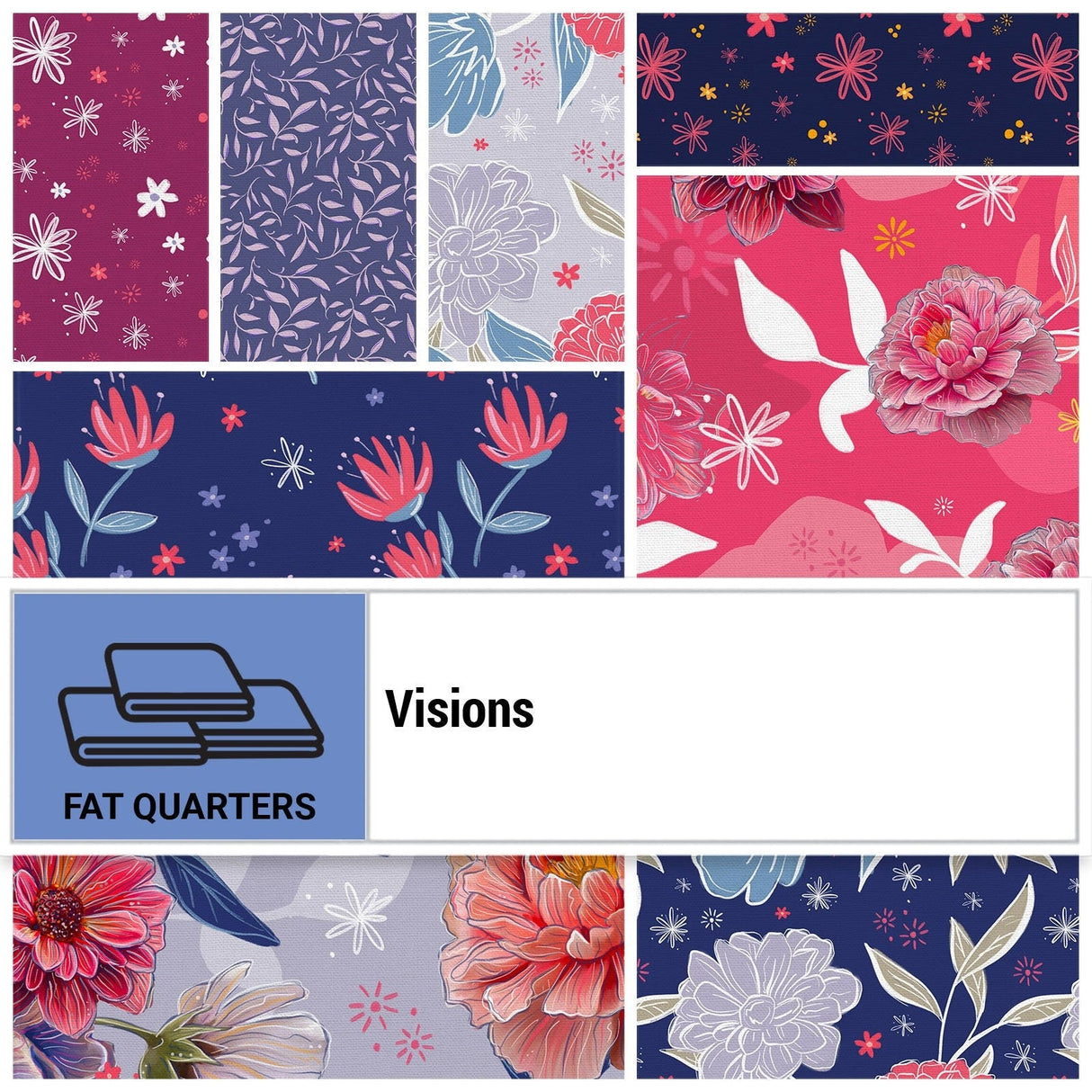 Fat Quarter Bundle Visions 12 pcs Paintbrush Studio
