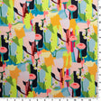 Printed Spandex Fauvist Flower Garden