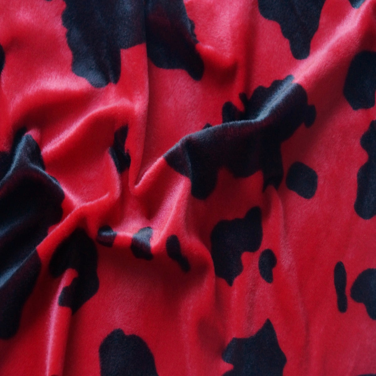 Faux Fur Cow Print Velboa Fabric