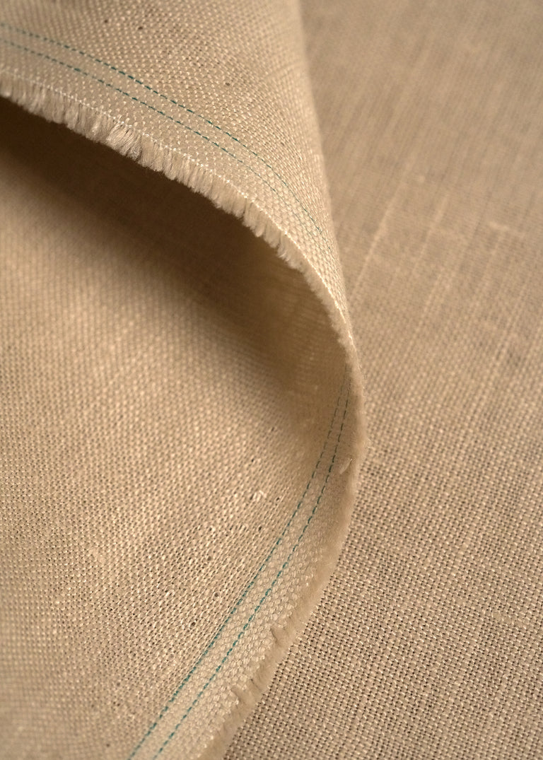 1 Yard Natural Pre Shrunk Pure Linen Fabric, Midweight Solid 60 Inches Wide