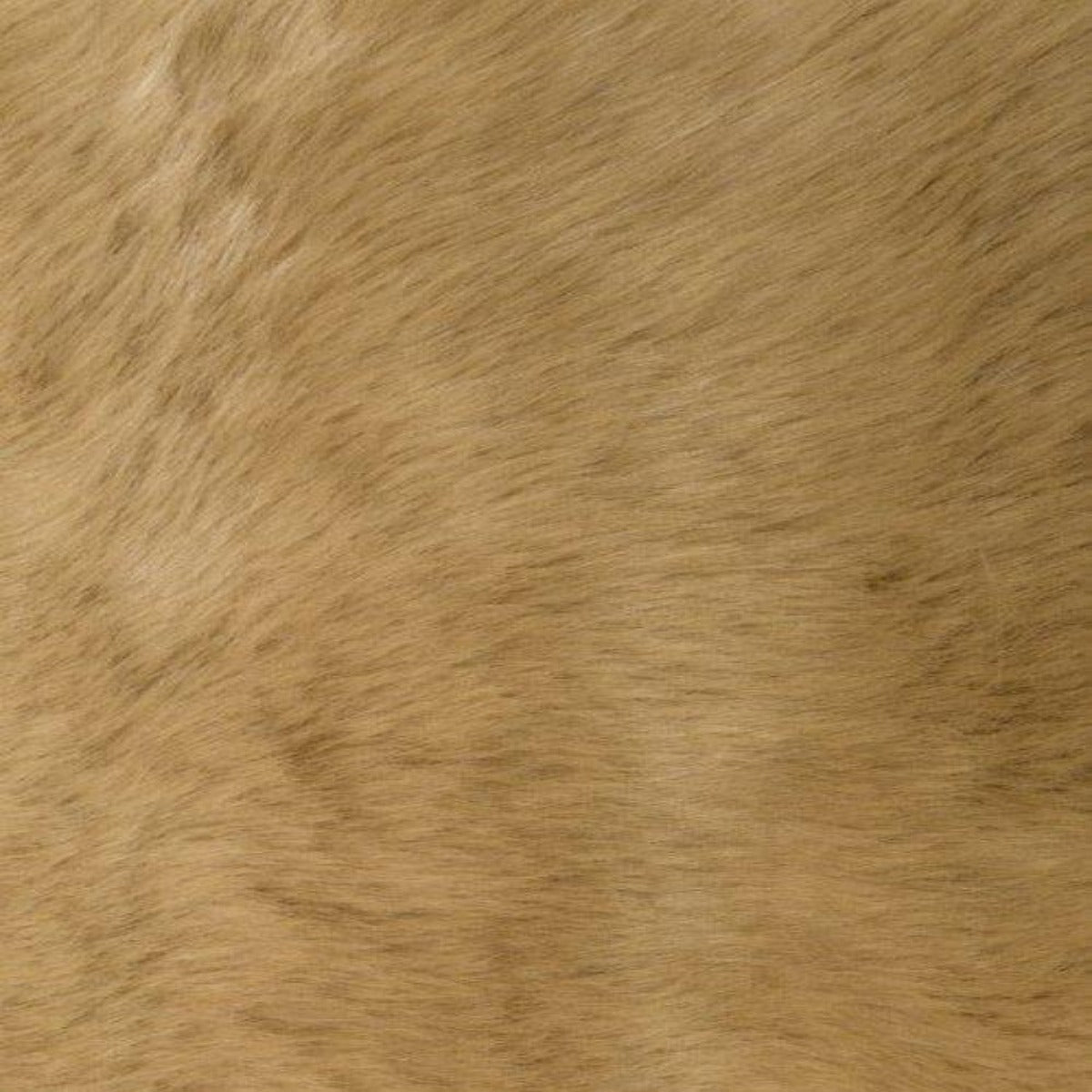 Solid Mink Faux Fur Acrylic Polyester Fabric - Solid Mink Faux Fur, 60" Width, 1-2" Pile Length, 1100 GSM (1 Yard)