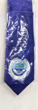 Federated States Of Micronesia Tie Polyester Fabric - National Seal, 56" Length, 3.5" Width (1 Piece)