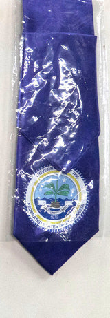Federated States Of Micronesia Tie Polyester Fabric - National Seal, 56" Length, 3.5" Width (1 Piece)