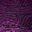 Felix Zebra Mesh Sequin Fabric - Black White Zebra Pattern, 58" Width (1 Yard)