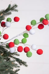 28” Felt Ball Spray - Red/White/Green