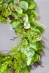 22" Eucalyptus Fern Wreath