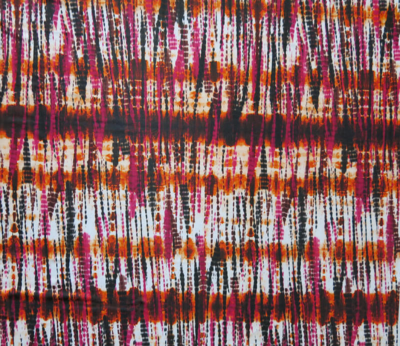Swim Knit Poly Spandex Fiery Tie Dye