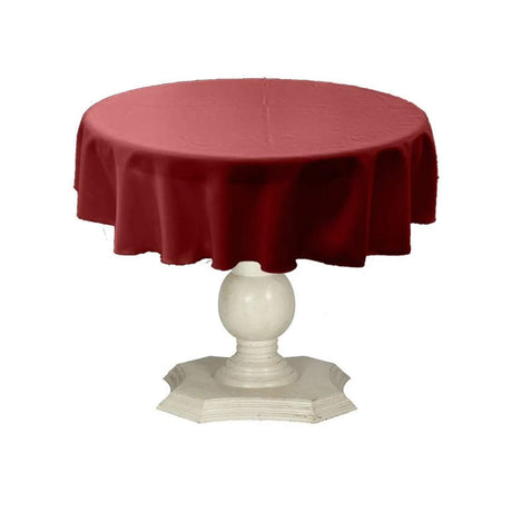 Tablecloth Dull Bridal Satin Fabric - Solid Color, 58" Round (1 Piece)