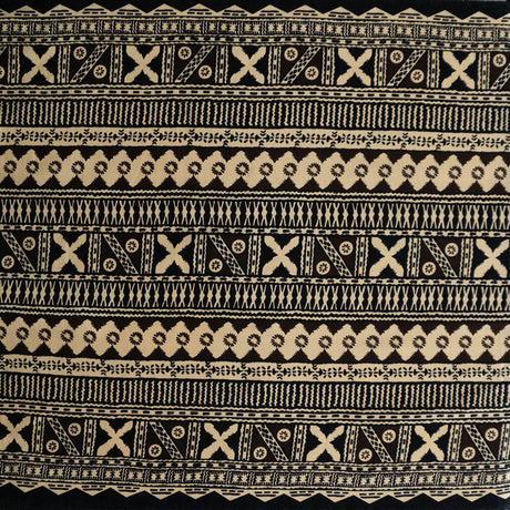 Cotton Barkcloth Fabric Fijian Geometric Design