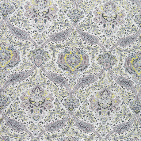 Swim Knit Nylon Spandex Filigree Paisley on Cream