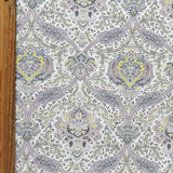 Swim Knit Nylon Spandex Filigree Paisley on Cream