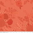 Cotton Wideback Fabric First Blooms Tonal Floral Coral