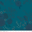 Cotton Wideback Fabric First Blooms Tonal Floral Denim
