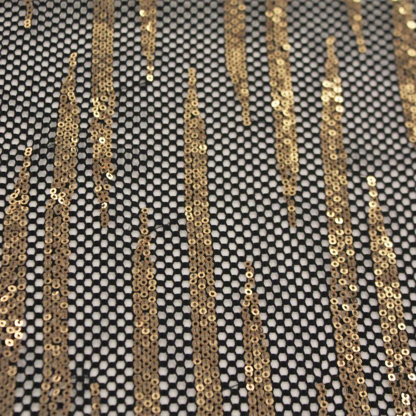 Sequin Stretch Mesh Black