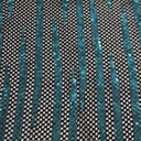 Flair Stretch Netting Sequin Fabric - Embroidered Sequin Nylon Spandex Fabric, Black/Turquoise, 52/54" Cut Width, 50" Usable Width (1 Yard)