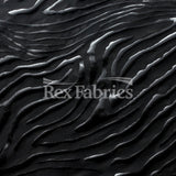 Flame Foil Mesh Nylon Spandex Fabric - Silver Black, Black Gold, Red Black, Black Black Jaguar Pattern, 58-60" Width, 4-Way Stretch (1 Yard)