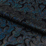 Flame Flocked Hologram Spandex Fabric - Royal, Flame Pattern, 56/58" Width (1 Yard)