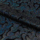 Flame Flocked Hologram Spandex Fabric - Royal Flame Pattern, 56/58" Width (1 Yard)