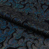 Flame Flocked Hologram Spandex Fabric - Royal Flame Pattern, 56/58" Width (1 Yard)