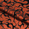 Flame Flocked Hologram Spandex Fabric - Royal Flame Pattern, 56/58" Width (1 Yard)