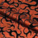 Flame Flocked Hologram Spandex Fabric