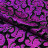 Flame Flocked Hologram Spandex Fabric - Royal Flame Pattern, 56/58" Width (1 Yard)