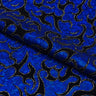 Flame Flocked Hologram Spandex Fabric - Royal, Flame Pattern, 56/58" Width (1 Yard)