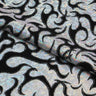 Flame Flocked Hologram Spandex Fabric