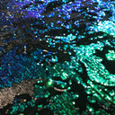 Flashback Stretch Velvet Flip Sequin Fabric - Black/Cool Iridescent, Black/Green Iridescent, Black/Purple Iridescent, White/Cool Iridescent, 58/60" Cut Width, 50" Usable Width (1 Yard)
