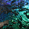 Flashback Stretch Velvet Flip Sequin Fabric - Black/Cool Iridescent, 58/60" Cut Width, 50" Usable Width (1 Yard)