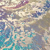 Flashback Stretch Velvet Flip Sequin Fabric - Black/Cool Iridescent, Black/Green Iridescent, Black/Purple Iridescent, White/Cool Iridescent, 58/60" Cut Width, 50" Usable Width (1 Yard)