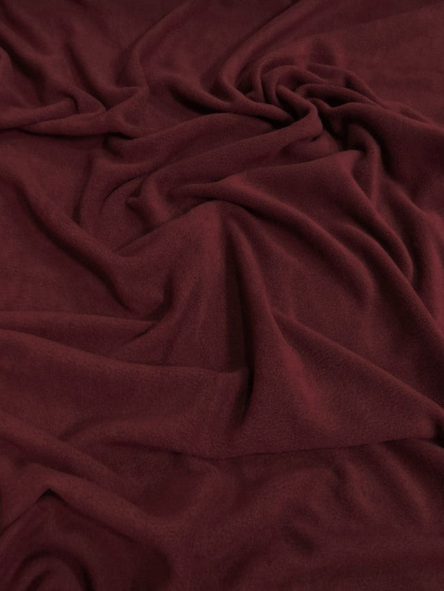 Burgundy Solid Polar Fleece Fabric