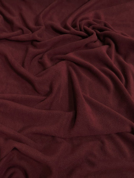 Burgundy Solid Polar Fleece Fabric