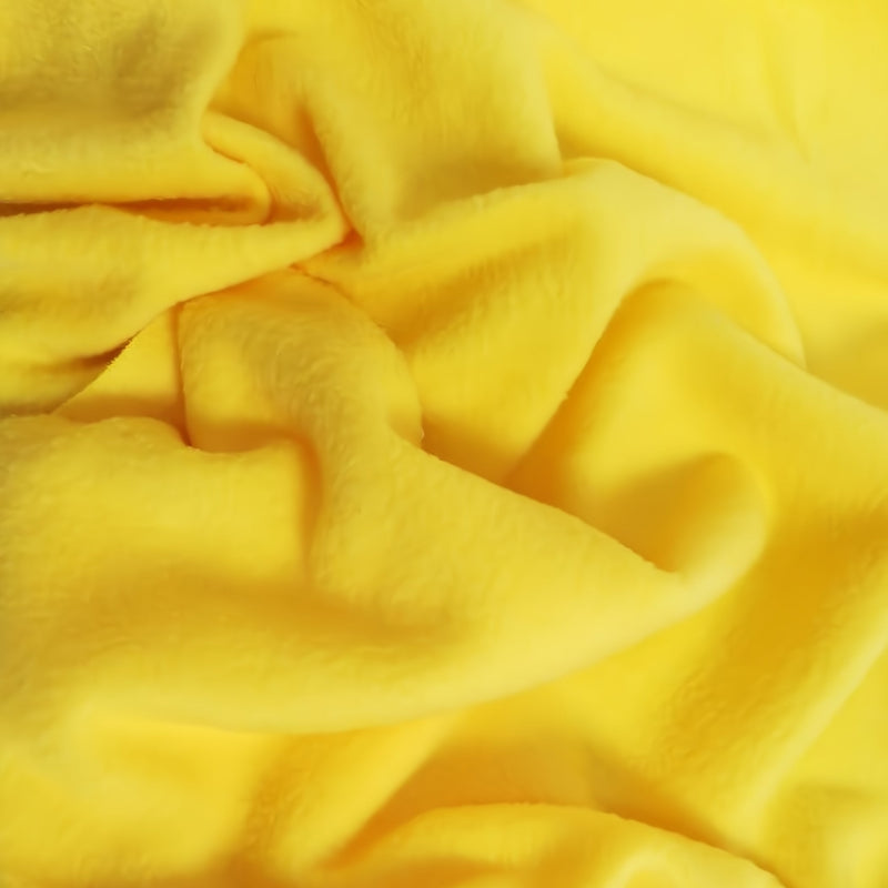 Solid Polar Fleece Fabric Canary Yellow