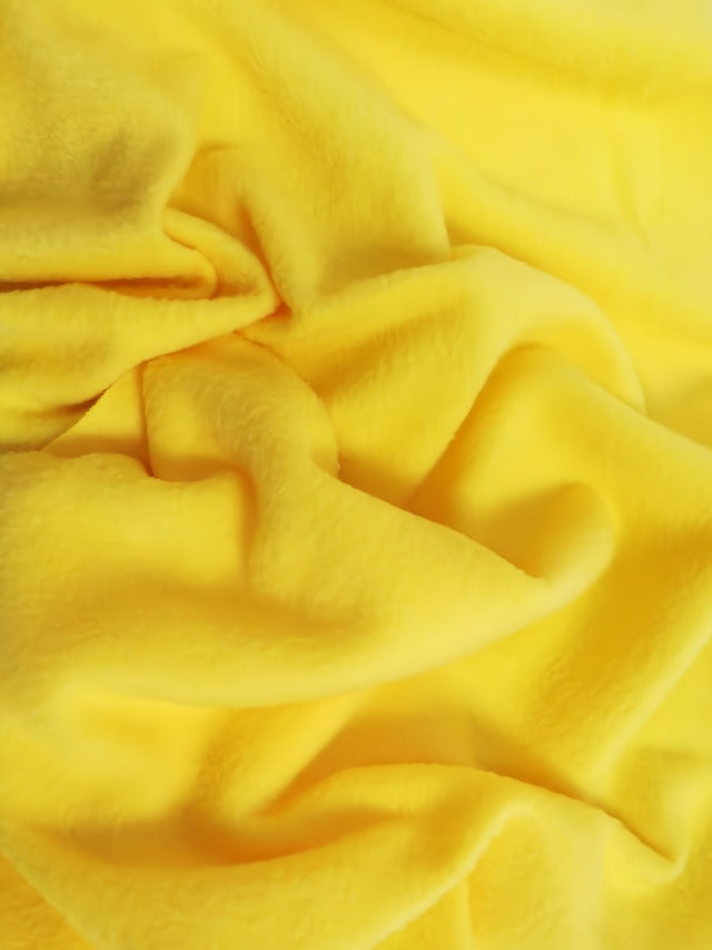 Solid Polar Fleece Fabric Canary Yellow