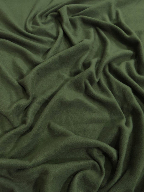Olive Solid Polar Fleece Fabric