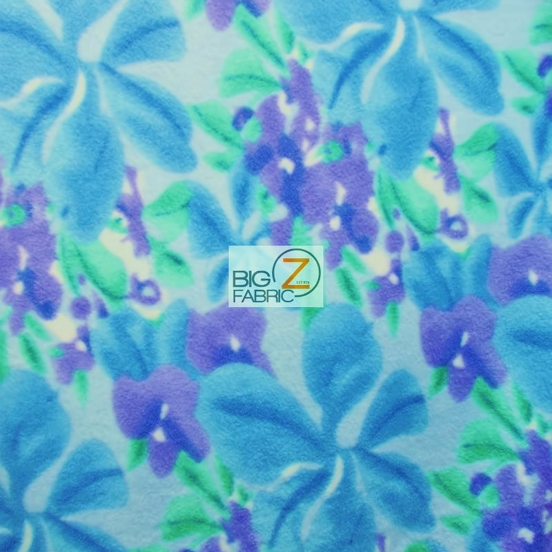 Printed Flower Fusion Blooms Fleece Fabric