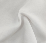 Fleece Solid White Polyester Fabric - White Solid, 58/60" Width (1 Yard)