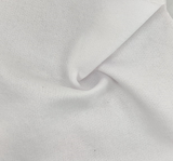 Fleece One Side Brushed Solid White Polyester Cotton Fabric - Solid White, 58/60" Width